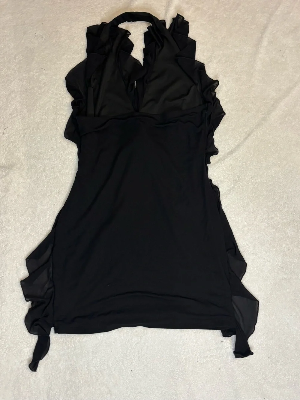 Black Ruffle Halter Scarf Top - Women Accessoriest
